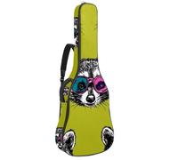 Happy St. Patrick's Day Clover Chequered Pattern Custodia imbottita per chitarra acustica custodia protettiva per basso elettrico chitarra classica, Multicolore 04, 42.9x16.9x4.7 in, Zaino casual