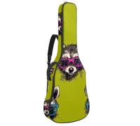 Happy St. Patrick's Day Clover Chequered Pattern Custodia imbottita per chitarra acustica custodia protettiva per basso elettrico chitarra classica, Multicolore 06, 42.9x16.9x4.7 in, Zaino casual