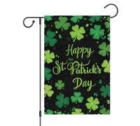 Happy St Patrick'S Day Clover Shamrock Welcome Spring Bandiere Resistente Alle Intemperie Bandiera Colore Vivido Bandiera Da Giardino Per Feste Interno Festival 30X45Cm