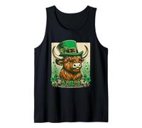 Happy St Patrick's Day Cute Highland Cow Canotta