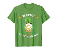 Happy St Patricks Day Funny Cute GNOME Holding Ferro di Cavallo Maglietta
