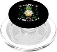 Happy St Patricks Day Funny Cute Gnome Holding ferro di cavallo PopSockets PopGrip per MagSafe