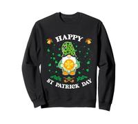 Happy St Patricks Day Funny Cute GNOME Holding Trifoglio Moneta Felpa