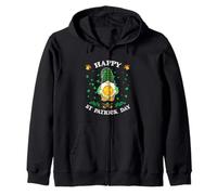 Happy St Patricks Day Funny Cute GNOME Holding Trifoglio Moneta Felpa con Cappuccio