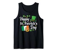 Happy St Patricks Day Horseshoe Saint Paddys Uomini Donne Bambini Canotta
