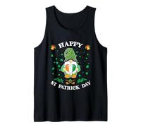 Happy St. Patrick's Day Simpatico Gnomo con Bandiera Irlandese Cuore Canotta