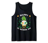 Happy St. Patrick's Day Simpatico Gnomo con Bandiera Irlandese Cuore Canotta