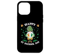 Happy St. Patrick's Day Simpatico gnomo con bandiera irlandese cuore Custodia per iPhone 12 Pro Max