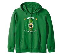 Happy St Patrick's Day - Simpatico Gnomo con Vaso di Monete Felpa con Cappuccio
