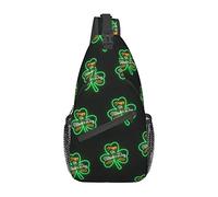 Happy St. Patrick's Day Sling Bag Hiking Daypack Crossbody Shoulder Backpack Travel Chest Pack for Men Women