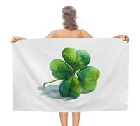 Happy St. Patrick's Day with A Shamrock Beach Towel Sand Free Microfiber Large Shower Towel multiuso assorbente per bagno piscina 130 x 80 cm