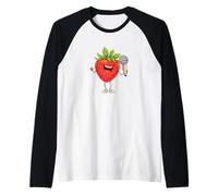Happy Strawberry - Costume da karaoke, per ragazzi e ragazze Maglia con Maniche Raglan
