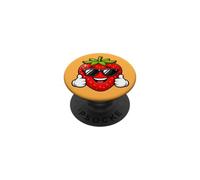 Happy Strawberry Pollice Up Summer Cool Vibes PopSockets PopGrip Adesivo