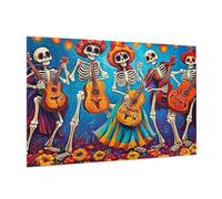 Happy Sugar Skull Music Party 1000 Pezzi Puzzle Per Adulti Puzzle In Legno Per Adulti Regali Decorazione Domestica