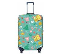 Happy Summer - Copertura per bagagli da viaggio, lavabile, adatta per bagagli da 45,7 a 81,7 cm, Nero, Medium