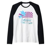Happy Summer Days Delfini Vaporwave Estetico Regalo Estate Maglia con Maniche Raglan