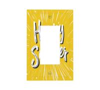 Happy Summer on Yellow Minimalistic Light Switch Wall Plate Faceplate Cover Single Rocker 1 Gang Decorator Outlet Presa Coperture per Casa Cucina Camera Bagno Decor