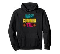 Happy Summer Y'all Sunshine Vibes Testo Felpa con Cappuccio