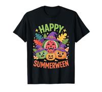 Happy Summerween Watermelon Halloween Funny Art Maglietta
