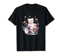 Happy Teddy Bear con Fiori e Sedia a rotelle Costume Maglietta