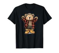 Happy Teddy Bear in Flanella Colori Costume Maglietta