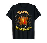Happy Thanksgiving 2025 Camicia per Ragazzi Ragazze Bambini Turchia Day Maglietta