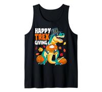 Happy Thanksgiving Dinosaur Boys T Rex Pumpkin Pie per Bambini Canotta