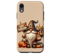 Happy Thanksgiving Gnome For Women Men Kids Fall Pumpkin Custodia per iPhone XR