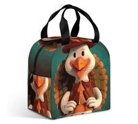 Happy Thanksgiving Turkey - Borsa per il pranzo per adulti, a prova di perdite, isolata, con cerniera e tasche multiple, grande capacità, per ufficio, lavoro, picnic