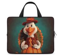 Happy Thanksgiving Turkey - Custodia per laptop da 15", ultra sottile, leggera e impermeabile, in neoprene resistente, con cinghia da polso