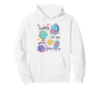Happy To See Your Face School Welcome Crayon Felpa con Cappuccio