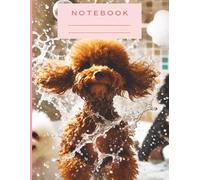Happy Toy Poodle Notebook: Cute Grid Journal for Kids, 8.5x11 Inch, 100 Pages Dog Lover School Notebook with 5x5 Graph Paper for Writing, Math, and Notes