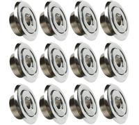 Happy Tree (12 Pack) 1/2"" IPS Fire Sprinkler Head Escutcheon Plate 3/4"" Adjustment Range Recessed Two Piece Rosette Cover Trim Ring Chrome