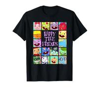 Happy Tree Friends Colorful Character Grid Retro Cartoon Maglietta
