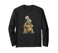 Happy Turtle con USA Top Hat Look Maglia a Manica