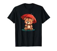 Happy Umbrella Teddy Bear Outfit per ragazzi e ragazze Maglietta