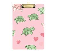 Happy Valentine Cartone animato Tartaruga Rosa A4 Appunti Classroom Set Ufficio Paesaggio Appunti Trasparente per Calcio Softball Coaching Dimensioni 9 x 12