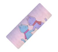 Happy Valentine Cartoon Cat Lovers stampato antiscivolo tappetino yoga per yoga caldo gomma naturale antiscivolo, con borsa tapete para ejercicio 180,3 x 66 cm per l'esercizio