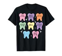Happy Valentine Heart Teeth Dentist Dental Hygienist Maglietta