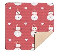 Happy Valentine - Tappetino in morbida schiuma per il bambino a giocare sul pavimento, per interni ed esterni, portatile, pieghevole, per la stanza dei giochi, per bambini, 127 x 127 cm