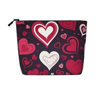 Happy Valentine's Day - Beauty case da donna, portatile, da viaggio, organizer quotidiano con cerniera, Buon San Valentino., Taglia unica
