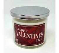 Happy Valentine's Day Candle ~ Winter Candy Apple profumata 3 stoppini candela in barattolo ~ rustico vintage candela