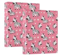 Happy Valentine's Day Cartone Animale Rosa 1 e 1/2 Pollice Raccoglitore Anelli Rotondi con Appunti 1/2 Confezione di Raccoglitori Forniture per Ufficio 200 Fogli