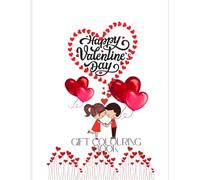 Happy Valentine's Day gift colouring book