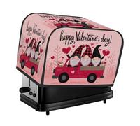 Happy Valentines Day Gnomes In Red Trcuk Toaster Cover 2 fette di copertura antipolvere per macchina del pane, piccolo elettrodomestico da cucina