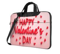 Happy Valentine'S Day In Bold Red Lettere Laptop Bag Laptop Case 15.6 Pollice Computer Borse Imbottito Della Copertura Del Manicotto Per Le Donne Uomini