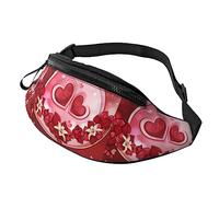 Happy Valentine's Day Marsupi per uomo Donna con cinturino regolabile per corsa, viaggio, escursionismo, dog walking, allenamento