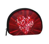 Happy Valentine's Day Minis Storage Bag Shell Wallet Small Coin Purse con Mini con cerniera Cambiare borsa per le chiavi delle monete Puoi anche riporre tutti i piccoli oggetti che desideri, Nero ,