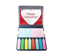 Happy Valentine's Day Red Stripes Self Stick Note Color Page evidenziatore Scatola