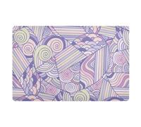 Happy Valentine's Day, tappetino viola 81,3 x 50,8 cm, con retro in gomma antiscivolo, a basso profilo, assorbente, per esterni, corridoio, cucina, decorazione per vacanze